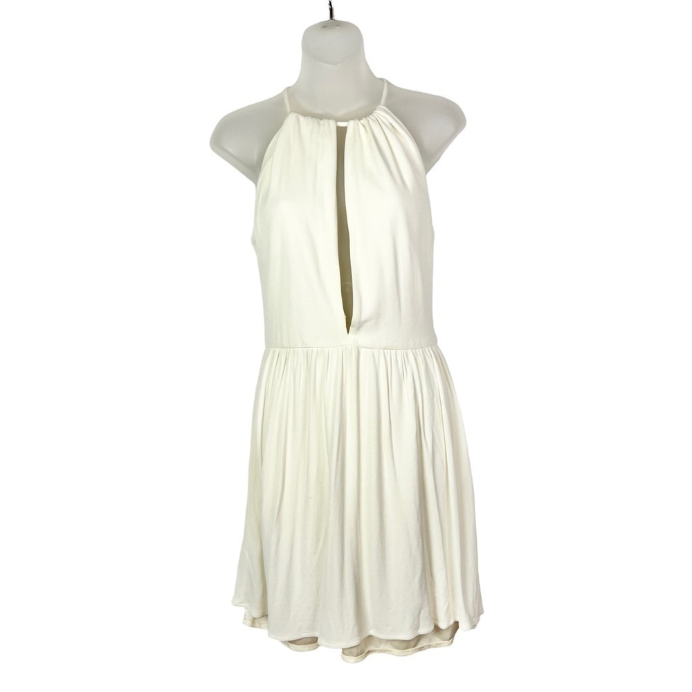 Milly‎ White Halter Poplin Mini Dress S